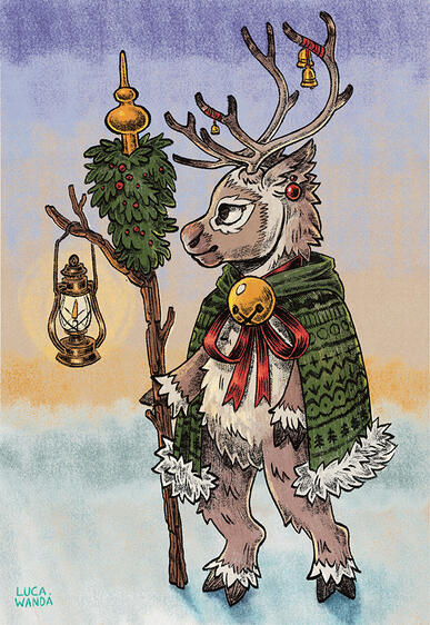 "Winter guide" digital artwork 2025