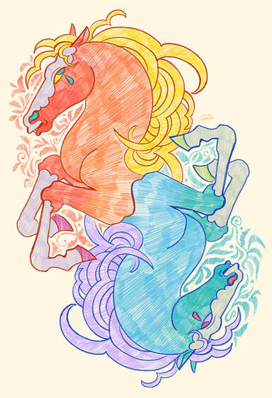 "Differences" digital artwork 2023